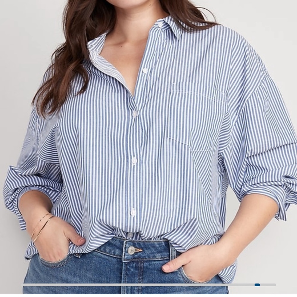 Old navy oversized boyfriend button up shirt